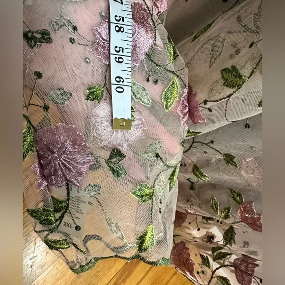 LuLaRoe Deanne II Sheer Floral Maxi Dress 2XL - Picture 11 of 13